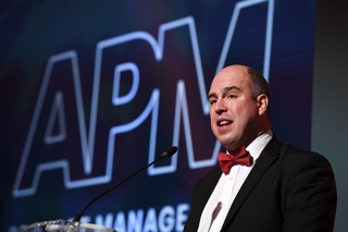 Professor Adam Boddison at the APM Awars
