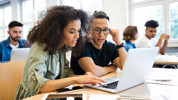 Man Women Laptop